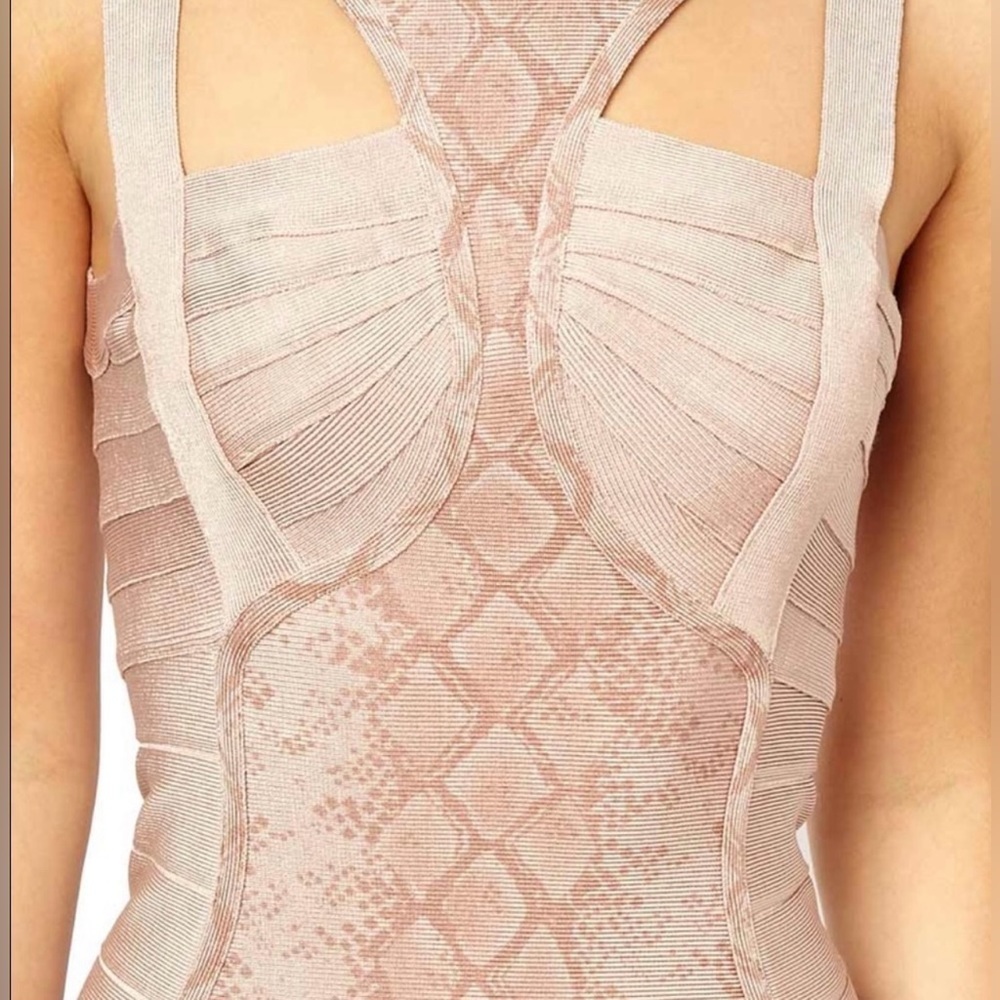 FOREVER UNIQUE Bandage Viper Snake Print Dress, Size 2 - Picture 3 of 15